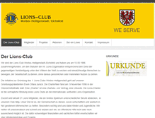 Tablet Screenshot of lions-club-eichsfeld.de